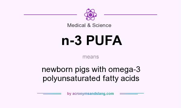 What does n-3 PUFA mean? It stands for newborn pigs with omega-3 polyunsaturated fatty acids