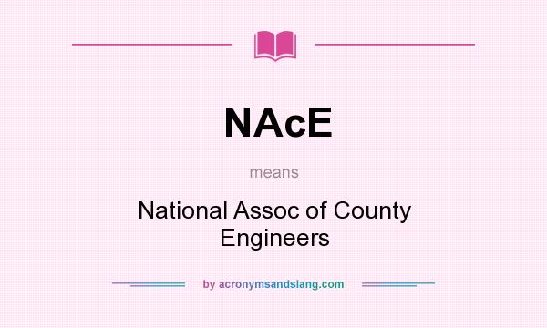 What does NAcE mean? It stands for National Assoc of County Engineers