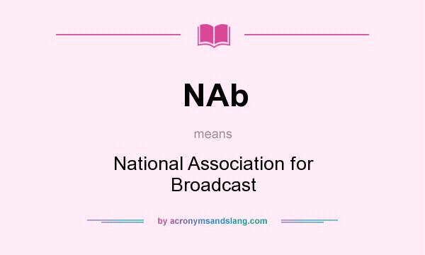 What does NAb mean? It stands for National Association for Broadcast
