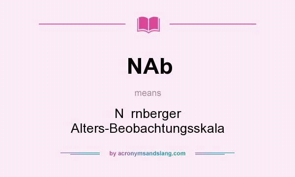 What does NAb mean? It stands for N  rnberger Alters-Beobachtungsskala