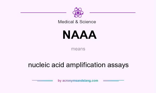 What does NAAA mean? It stands for nucleic acid amplification assays