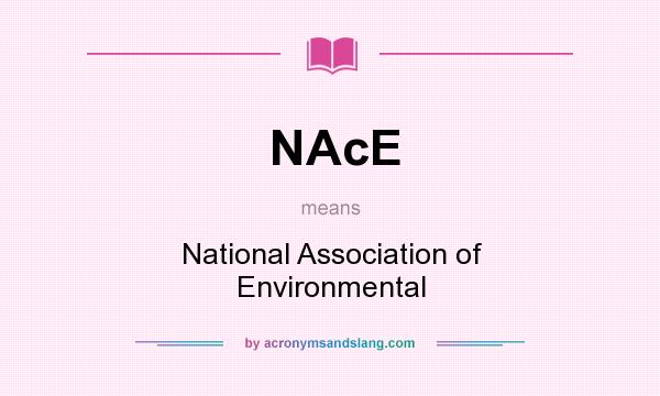 What does NAcE mean? It stands for National Association of Environmental