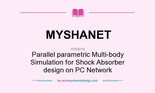 What does MYSHANET mean? It stands for Parallel parametric Multi-body Simulation for Shock Absorber design on PC Network