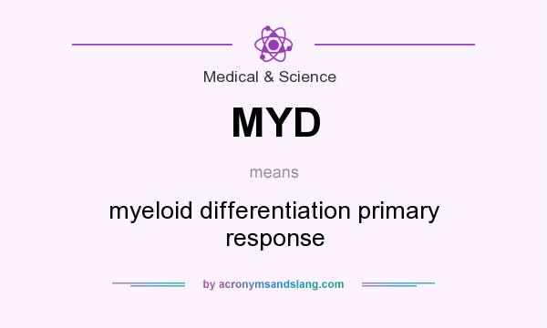 What does MYD mean? It stands for myeloid differentiation primary response