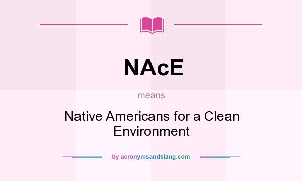 What does NAcE mean? It stands for Native Americans for a Clean Environment