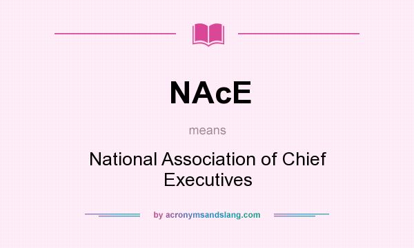 What does NAcE mean? It stands for National Association of Chief Executives