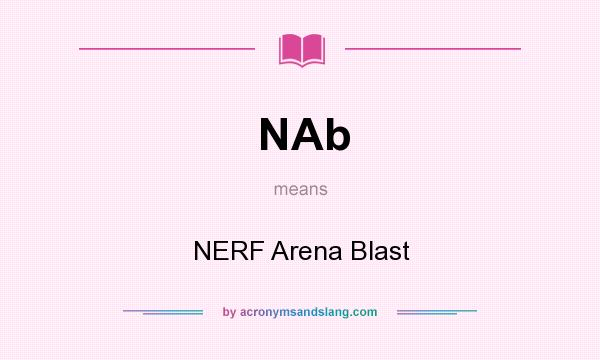 What does NAb mean? It stands for NERF Arena Blast