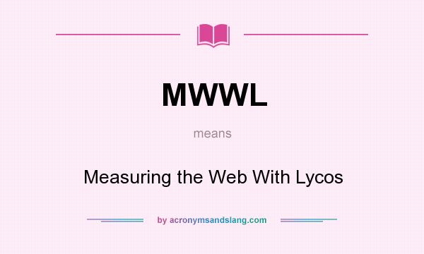 What does MWWL mean? It stands for Measuring the Web With Lycos
