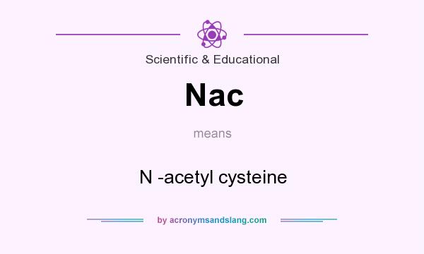 What does Nac mean? It stands for N -acetyl cysteine