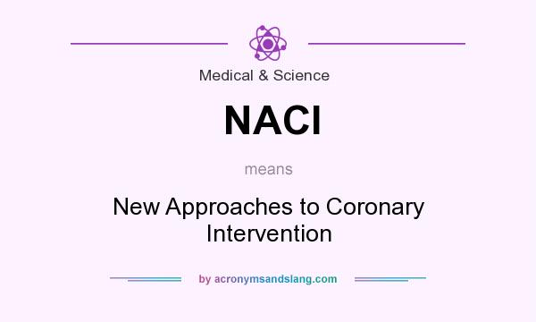 What does NACI mean? It stands for New Approaches to Coronary Intervention