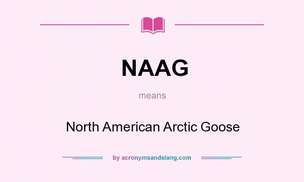 What does NAAG mean? It stands for North American Arctic Goose