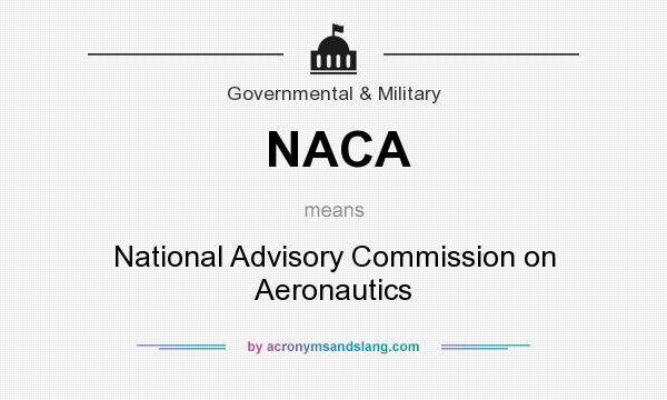 What does NACA mean? It stands for National Advisory Commission on Aeronautics