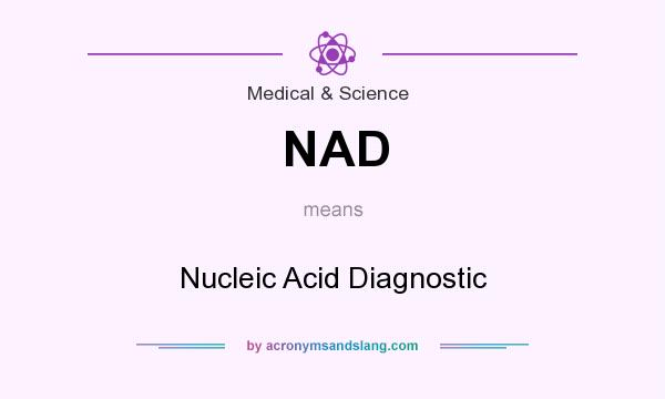 What does NAD mean? It stands for Nucleic Acid Diagnostic
