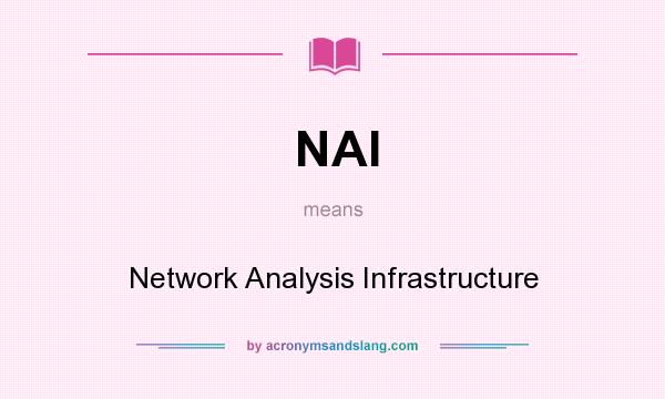 What does NAI mean? It stands for Network Analysis Infrastructure