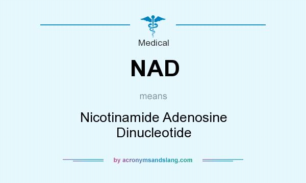 What does NAD mean? It stands for Nicotinamide Adenosine Dinucleotide