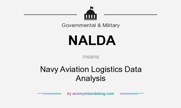 What does NALDA mean? It stands for Navy Aviation Logistics Data Analysis
