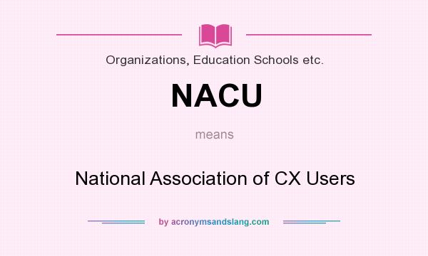 What does NACU mean? It stands for National Association of CX Users