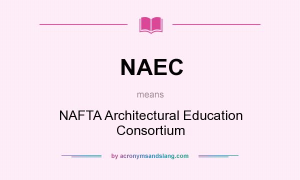 What does NAEC mean? It stands for NAFTA Architectural Education Consortium