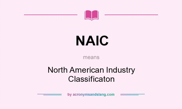 What does NAIC mean? It stands for North American Industry Classificaton