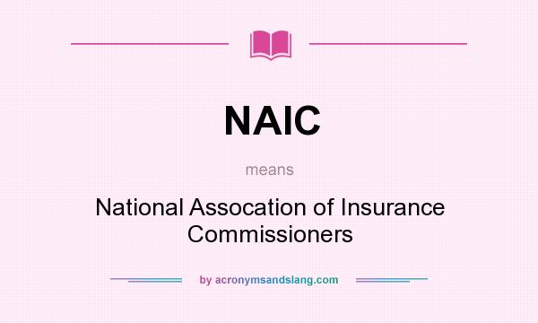 What does NAIC mean? It stands for National Assocation of Insurance Commissioners