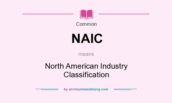 What does NAIC mean? It stands for North American Industry Classification