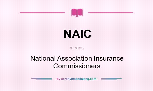 What does NAIC mean? It stands for National Association Insurance Commissioners
