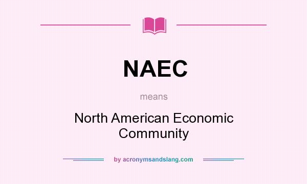 What does NAEC mean? It stands for North American Economic Community