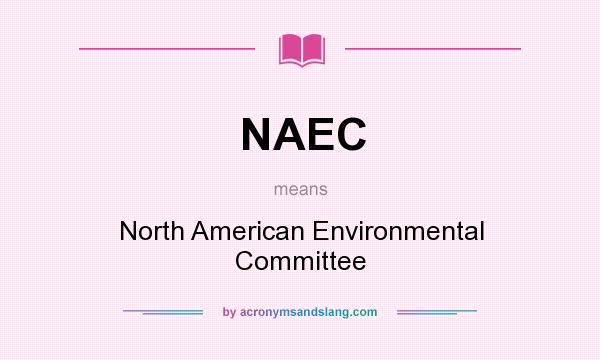 What does NAEC mean? It stands for North American Environmental Committee