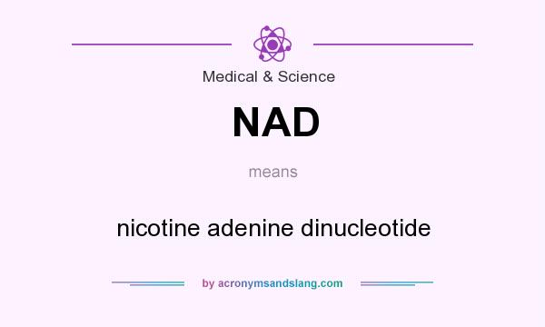 What does NAD mean? It stands for nicotine adenine dinucleotide