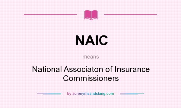 What does NAIC mean? It stands for National Associaton of Insurance Commissioners
