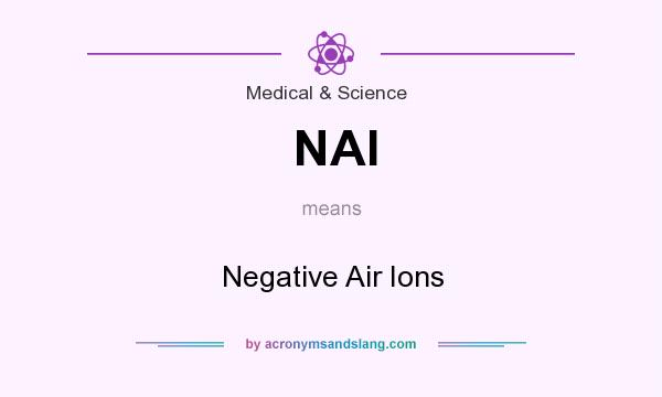 What does NAI mean? It stands for Negative Air Ions