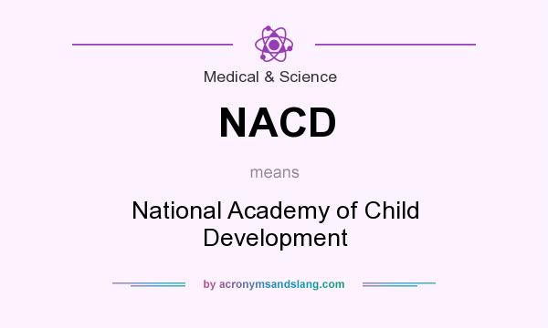 What does NACD mean? It stands for National Academy of Child Development