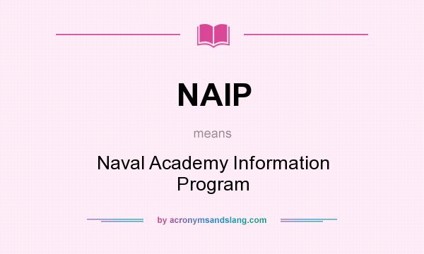 What does NAIP mean? It stands for Naval Academy Information Program