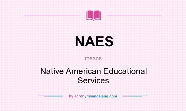 What does NAES mean? It stands for Native American Educational Services