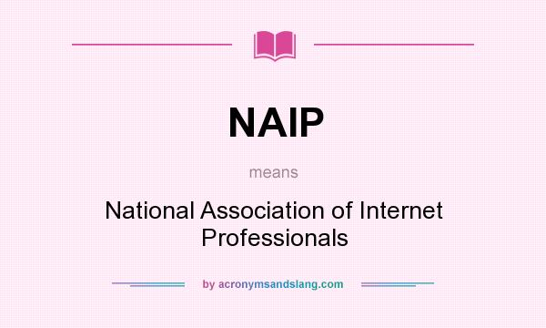 What does NAIP mean? It stands for National Association of Internet Professionals