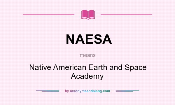 What does NAESA mean? It stands for Native American Earth and Space Academy