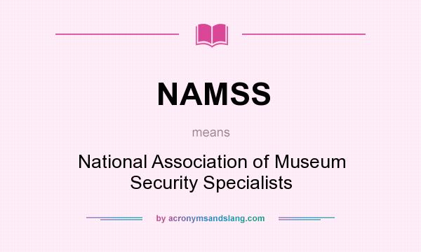 What does NAMSS mean? It stands for National Association of Museum Security Specialists