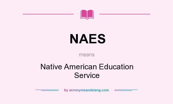 What does NAES mean? It stands for Native American Education Service