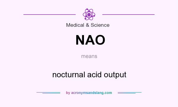 What does NAO mean? It stands for nocturnal acid output