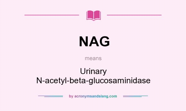 What does NAG mean? It stands for Urinary N-acetyl-beta-glucosaminidase