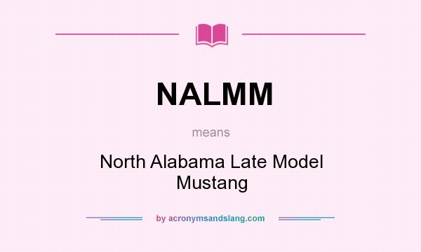 What does NALMM mean? It stands for North Alabama Late Model Mustang