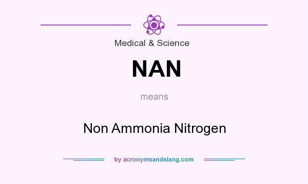 What does NAN mean? It stands for Non Ammonia Nitrogen