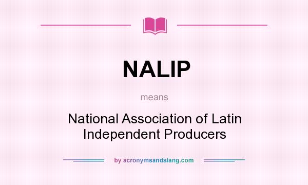 What does NALIP mean? It stands for National Association of Latin Independent Producers
