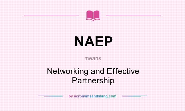 What does NAEP mean? It stands for Networking and Effective Partnership