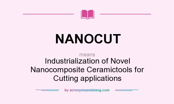 What does NANOCUT mean? It stands for Industrialization of Novel Nanocomposite Ceramictools for Cutting applications