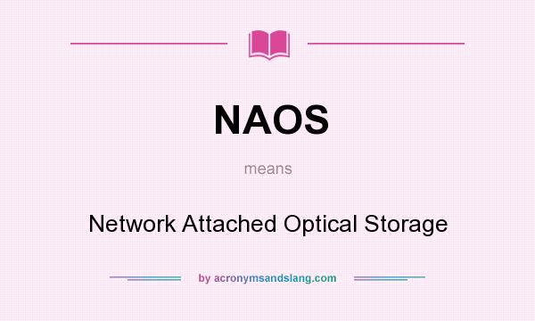 What does NAOS mean? It stands for Network Attached Optical Storage