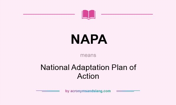 What does NAPA mean? It stands for National Adaptation Plan of Action