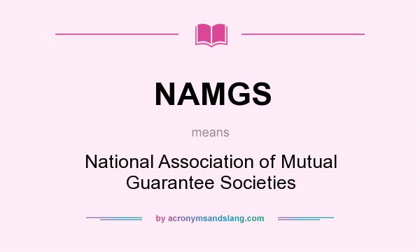 What does NAMGS mean? It stands for National Association of Mutual Guarantee Societies