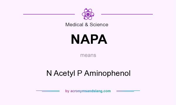 What does NAPA mean? It stands for N Acetyl P Aminophenol