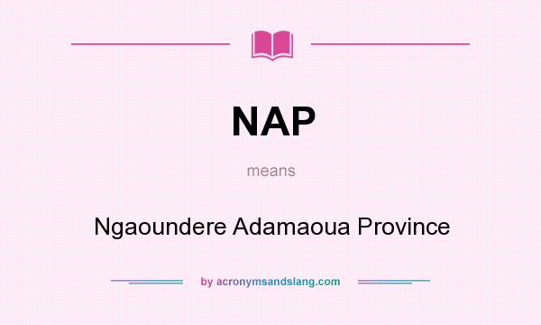 What does NAP mean? It stands for Ngaoundere Adamaoua Province